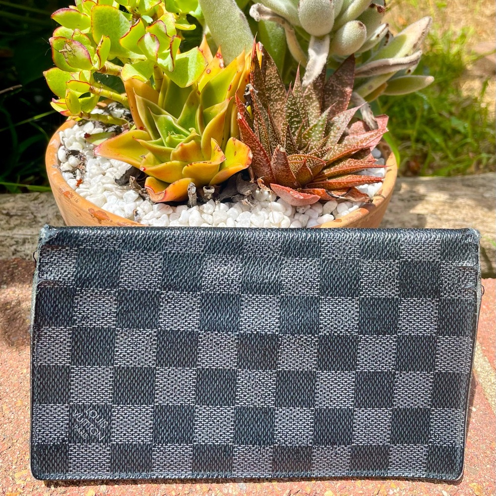 Auth Louis Vuitton Men’s Long Wallet Damier Check 2012 Date Code France